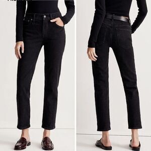 NEW Madewell The Mid-Rise Perfect‎ Vintage Jeans Clean Black Wash, 25